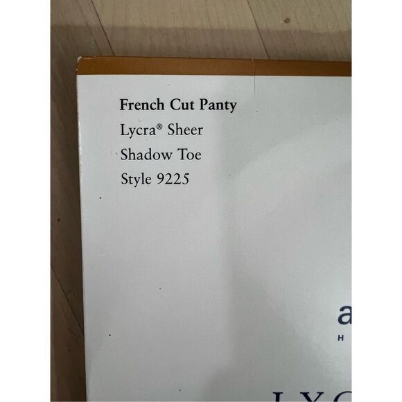 Atlantique Hosiery Off Black French Cut Panty Size A Lycra Sheer Shadow Toe 9225 - Picture 4 of 7